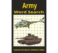 Army Word Search Puzzle Book: Word Searches with Easy to Read Print about uniforms, weapons, soldier slang and More | 6x9 inches, 110 pages | 50+ Puzzles … Gift for Vacations, Holiday and Free Times