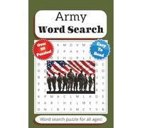 Army Word Search Puzzle Book: Word Searches with Easy to Read Print Featuring Military Terms | 6x9 inches, 110 pages | 50+ Puzzles... Gifts for Vacations, Holidays, and Free Time.