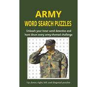 ARMY Word Search Puzzles: Unleash your inner word detective. Hunt down every ARMY Themed Challenge. 6x9 inches. 110 pages. 50+ Puzzles. Great for Vacations, Holidays, and Free Times.