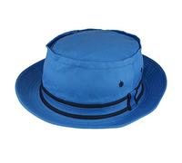 Armycrew Cotton Twill Fisherman Roll Up Bucket Hat with Stripe Band, Columbia Blue Navy, L/XL