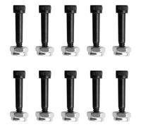 ARMYJY 10 Pack Motor Shaft Nuts and Bolts for Traeger for z grills for camp Chef Pellet Oven, Replacement Parts for SUB186 KIT0783 PG24-25, Black Plastic Metal Hardware Kit