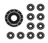 ARMYJY 10pcs Aluminum Alloy for dial Scale Plate 0-100 for Potentiometer Knob, 40mm Outer 10mm Inner Hole, Compatible with RV24YN WTH118