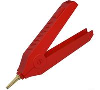 ARMYJY 20A Kelvin Test Clips Large Crocodile Clips Gold Plated Copper Electrical Testing Probe for Multimeter for battery Circuit - Red Black Grey 9.1cm(Red)