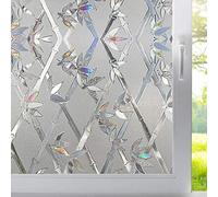 ARMYJY 2Pcs 3D Stained Glass Privacy Window Film Static Cling No Glue Static Adhesive Rainbow Decoration Film 45x100cm