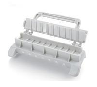 ARMYJY 2pcs BBQ Skewer Maker Set, Portable Plastic Kebab Press Tool for Home and Camping Grilling, Easy Manual Meat Shaper Device Grey White