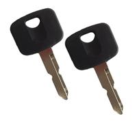 ARMYJY 2pcs Ignition Keys for Mountfield 1538 827 1530H Lawn Mower Part 118210023/0 Black Silver Metal Plastic Spare Switch Key Set