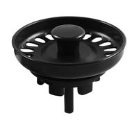 ARMYJY 3-Inch Black PP Sink Drain Strainer Basket with 6-Claw Secure Fit for Washbasins, Kitchens, Bathrooms & Laundry Rooms