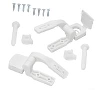 ARMYJY 3 Pairs Universal Plastic Toilet Seat Hinges Replacement with Bolts Screw and Nuts for Toilet Seats Lids