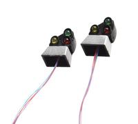 ARMYJY 4 Pcs Model Railroad Block Signals with 3 Lights Red Yellow Green, 3V Dwarf Ground Signal for Train Layout Landscape, Metal Plastic Railway Accessories 2cm