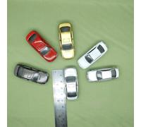 ARMYJY 50 Pcs Model Railway Cars 1:100 Scale Plastic Miniature Vehicles for Train Layout Building Scenery Sand Table Diorama Random Colors