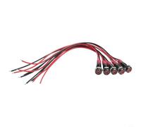ARMYJY 5Pcs LED Indicator Light Package Signal Dot Lamps for Automotive and Marine Use, Waterproof IP67 Rating, Applications (Red)