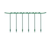 ARMYJY 6PCS Garden Plant Support Cages, Half Round Green Plastic Trellis Stakes for Hydrangeas Roses Peonies Tomatoes, 10x5.7 Inch for bush Protector