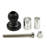 ARMYJY Aluminum Motorcycle Fork Stem Mount Base with Ball Head for RAM Mount Kit, Compatible with Phone Camera Holder on Scooter Tricycle, Black