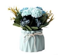 ARMYJY Artificial Fake Flowers Plants,Bouquets Table Centerpieces Decorations Bonsai Home Decor For Kitchen Garden Home(blue)