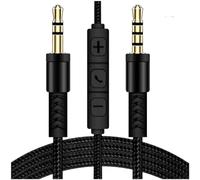 ARMYJY Auxiliary Cable 3.5mm Jack Audio with Inline Microphone for iPhone for ipad Laptop - High Fidelity Sound Gold Connector 1.2M(Black)
