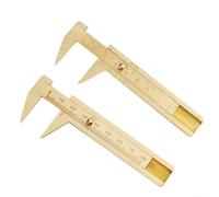 ARMYJY Brass Vernier Caliper Set 2pcs: Precision Measuring Tool for Jewelry & Crafts - Dual Scale Inch/mm 0-80mm Pocket Gauge