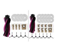 ARMYJY for airbot L50 Replacement Parts Kit: Main Roller Brush, Side Brushes, Mop Cloths & Dust Bags for Robot Vacuum Cleaner