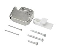 ARMYJY for mini Touch Latch Automatic Spring Push Catch Lock for Cabinet and Cupboard Doors, Cold Rolled Steel with Nylon Roller Keeper, 1-Pack