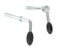 ARMYJY Galvanized Manual Trailer Jack Handle with for m12 Clamp Pipe Fitting for RV Guide Wheel Adjustment and European-Style Systems Silver