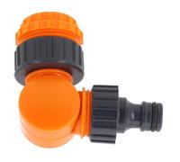 ARMYJY Garden Hose Connector for 1/2 Inch Reel Cart, Anti-Kink Quick Click Lock Fitting Prevents Twisting, Compatible with Standard Hoses, Grey and Orange Plastic Adapter
