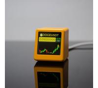 ARMYJY GeekMagic NerdMiner Smalltv PRO Price Ticker Clock, Real-Time Stock & Currency Tracker, Compact Desktop Gadget with Weather Display, Type-C Powered, Black