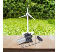 ARMYJY Hand Crank DC Generator 6V-24V Hydraulic Wind Turbine Motor with Handle, Stainless Steel and PVC Quiet Power Supply for for lighting and Education, 120x35mm