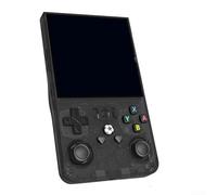 ARMYJY Handheld Retro Game Console, 64-Bit Quad-Core Processor with 4.0 Inch IPS HD Display for 6H Playtime Supports 15000 Classic Games(TRANSPARENT BLACK)