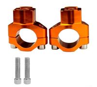 ARMYJY Motorcycle Handlebar Riser Short Lift Kit CNC Aluminum Orange - Stem Extender for MTB Dirt Bike - Easy Install Height Adapter