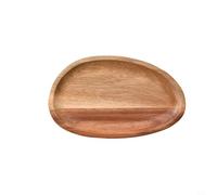 ARMYJY Oval Wooden Tray, Solid Wood Dinner Platters,Irregular Dining Trinket For Serving Dishes Snack Fruit Dessert Board(17.5 * 10.8)