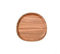 ARMYJY Oval Wooden Tray, Solid Wood Dinner Platters,Irregular Dining Trinket For Serving Dishes Snack Fruit Dessert Board(21 * 20.5)