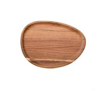 ARMYJY Oval Wooden Tray, Solid Wood Dinner Platters,Irregular Dining Trinket for Serving Dishes Snack Fruit Dessert Board(20 * 28)
