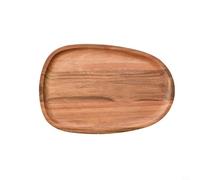 ARMYJY Oval Wooden Tray, Solid Wood Dinner Platters,Irregular Dining Trinket for Serving Dishes Snack Fruit Dessert Board(30.5 * 20)