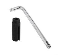 ARMYJY Oxygen Sensor Socket 22mm Slim Design O2 Lambda Extractor Tool Wire Guard Slot Heat Treated Steel 3/8 Square Drive Automotive Mechanic Kit(with Socket Wrench)