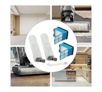 ARMYJY Replaceable Roller Brush Filter Kit for Bissell for crosswave and for omniforce 3912N / 4046 Floor Scrubbers - 2 Brushes + 2 Filters + Cleaning Tool, Washable & Reusable