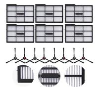 ARMYJY Side Brushes and Filters for Eufy E25 for Omni and E28 for Omni Robot Vacuum, High-Efficiency Cleaning Kit for Pet Hair and Corners, 8 Brushes plus 6 Filters Replacement Set