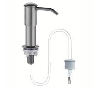 ARMYJY Sink Soap Dispenser With Extension Tube Extended Design Spill Prevention Large Flow Kitchen Hand Press Dispenser Soap(Gray)