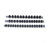 ARMYJY Socket Organizer Set 3pcs Wall Mountable Rail System for 1/4 3/8 1/2 Inch Drive for sae Metric Shallow Deep Sockets Professional Garage Organization(1-4)