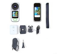 ARMYJY Tiny 4K Action Camera for Cycling Motorcycle, Compact Helmet Cam with Magnetic Mount, Hands-Free POV Video Recorder(White)