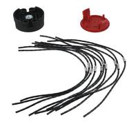 ARMYJY Trimmer Line, Cover and Head Kit for Bosch for AFS 23-37, 3.5mm x 38cm Nylon String with Red Cap and Black Cutting Head, 10-Pack Replacement Parts