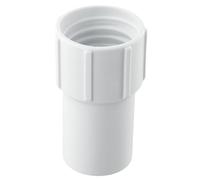 ARMYJY White PVC Pool Vacuum Hose Cuff for 1-1/2" Spiral Wound Hoses, Threaded Replacement Sleeve for Easy Repair and Connection to Vacuum Head or Inlet
