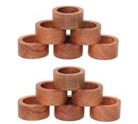 ARN Craft Handmade Wood Napkin Ring Set With 12 Napkin Rings (CW- 05-12)