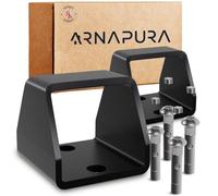 ARNAPURA High Security Wall Anchor for Chain | Pack of 2 Black Hardened Steel 6 × 6 × 6 cm | Includes 4 Anti-Theft Screws with Plugs | Anchor for Floor or Wall | Made in Spain