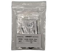 ARNDT Germany 7PCS Hex Key Set | Imperial Regular Mini Hex Key Set: 0.028, 0.035, 3/64, 1/16, 3/32, 7/64, 1/8'' | Chromium Vanadium Steel