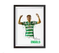 Arne Engels Celtic Football Art Print, A4 Unframed, Watercolour Style, Fan Gift