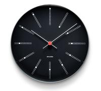Arne Jacobsen - Bankers Wall Clock Black, 290 mm - Black