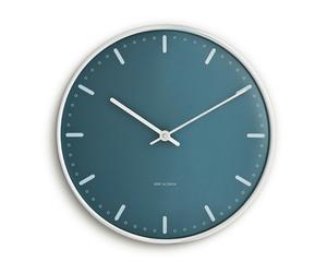 Arne Jacobsen - City Hall Wall Clock Ø 29 cm, Blue - Blue