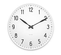 Arne Jacobsen Wall Clock Diameter 48 cm Station Original Design Aluminium White