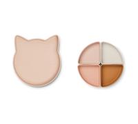 Arne silicone compartmentalized plate Cat rose multi mix one size