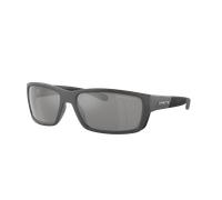 Arnette Man Sunglass Frambuesa - Frame color: Medium Grey/Black Matte/Shiny, Lens color: Grey Mirror Silver 80 Polarized