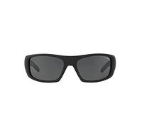 ARNETTE Men's 4182 0AN4182 219687 62 Rectangular Sunglasses 62, Fuzzy Black/Gray